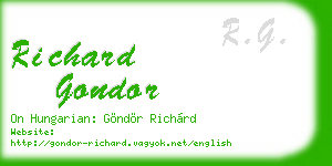 richard gondor business card